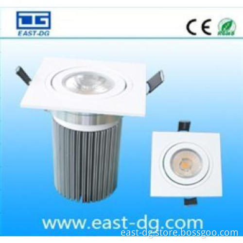 10w square led cob down light with 3 years warranty